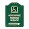 Signmission Accessible Parking on Right Arrow W/ Graphic Heavy-Gauge Aluminum Sign, 24" x 18", G-1824-24355 A-DES-G-1824-24355 - alternate 1